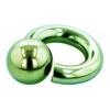 Titanium Screw-On Ball Ring - Green