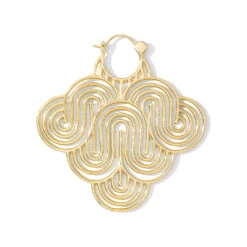 Dream Hoop Earrings -Starfire – Body Jewelry 42128 Tawapa Dream Hoop Earrings YG VENDOR PHOTO