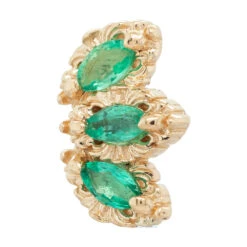 Threadless: "Baroque" End In Gold With Emerald