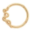 "Delicate Snake" Hinge Ring In Gold -Starfire – Body Jewelry 42189 BVLABodyVisionDelicateSnakeHingeRinginGoldSingleYellowGold16ga.3.8HeadUpRightEar