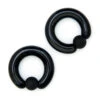Simple Glass Captive Bead Ring (CBR) -Starfire – Body Jewelry 42204 Gorilla Glass Simple Captive Bead Ring Black VENDOR PHOTO