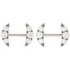 HC11T-20 'Haute Couture' Side Set Faceted Gem Nipple Barbells - Pair -Starfire – Body Jewelry 42221 LeroiHC11T 20 HauteCouture SideSetFacetedGemNippleBarbells pairSingleWhite14ga1.22