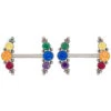 HC11T-20 'Haute Couture' Side Set Rainbow Faceted Gem Nipple Barbells - Pair -Starfire – Body Jewelry 42221 LeroiHC11T 20 HauteCouture SideSetRainbowFacetedGemNippleBarbells pairSingle14ga.1.22