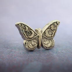 Butterfly Threaded End In Gold -Starfire – Body Jewelry 42235 BodyGemsButterflyThreadedEndinGoldSingleWhiteGoldzfunky