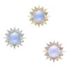 Threadless: "Surya" End In Gold With Moonstone & Diamonds -Starfire – Body Jewelry 42249 ModernMoodthreadlessSuryaEndinGoldwithMoonstone DiamondsAsstGroupVENDORPHOTO