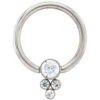 5-C 'Bijoux' Faceted Gem Captive Bead Ring (CBR) -Starfire – Body Jewelry 42265 5 CBijouxFacetedGemCaptiveBeadRingCBRSingle3mm1.5mmWhite
