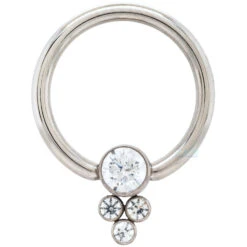 5-C 'Bijoux' Faceted Gem Captive Bead Ring (CBR)