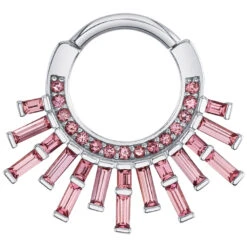 "Mountain Light" Hinge Ring In Gold With Padparadscha Sapphire