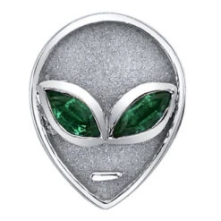 Alien Threaded End In Gold With Emerald