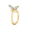 "Tink" Nostril Nail Ring In Gold With White CZ's -Starfire – Body Jewelry 42307TinkNostrilNailScrewinGoldYGVENDORPHOTO