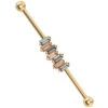 Small "Madison" Industrial Barbell In Gold With Grey Sapphire & Champagne Sapphires -Starfire – Body Jewelry 42433 BodyVision BVLAMadisonIndustrialBarbellinGoldwithGreySapphire ChampagneSapphiresSingleYellowGoldVENDORPHOTO ae55b5e9 8ae5 4de8 8147 da9f4685cded