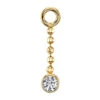 "Comet" Chain Charm In Gold With DIAMOND -Starfire – Body Jewelry 42505 BodyVision BVLACometChainCharminGoldwithDIAMONDSingleYellowGoldVENDORPHOTO