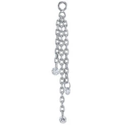 "High Priestess" Chain Charm In Gold With DIAMONDS -Starfire – Body Jewelry 42553 BodyVision BVLAHighPriestessChainCharminGoldwithDIAMONDSSingleWhiteGoldVENDORPHOTO