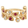 "Arwen" Hinge Ring In Gold With Ruby & Diamonds -Starfire – Body Jewelry 42650 BodyVision BVLAArwenHingeRinginGoldwithRuby DiamondsSingleYellowGoldVENDORPHOTO 0d770feb 4d1c 4c60 add3 6eb48850fbaa