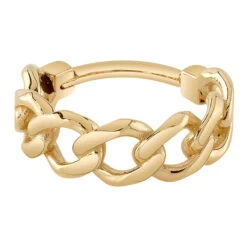 "Miami" Hinge Ring In Gold -Starfire – Body Jewelry 42695 BodyVision BVLAMiamiHingeRinginGoldSingleYellowGoldVENDORPHOTO