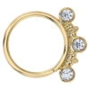 "Eden 3" Nostril Seam Ring In Gold With White CZ's -Starfire – Body Jewelry 42705 BodyVision BVLAEden3NostrilSeamRinginGoldwithWhiteCZ ssingleYellowGoldVENDORPHOTO