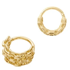 "Riot" Hinge Ring / Clicker In Gold