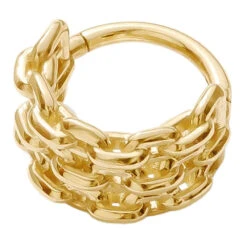 "Riot" Hinge Ring / Clicker In Gold -Starfire – Body Jewelry 42819 TawapaRiotHingeRingClickerinGoldSingleYellowGold1VENDORPHOTO