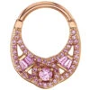 "La Mirada" Hinge Ring In Gold With Pink Sapphires -Starfire – Body Jewelry 42820 BodyVision BVLALaMiradaHingeRinginGoldwithPinkSapphiresSingleRoseGoldVENDORPHOTO e513d11b 16e5 4d1e b9d4 ad6aa64fd824