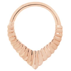 "Glamorize" Seam Ring In Gold -Starfire – Body Jewelry 42840 BuddhaJewelryOrganicsGlamorizeSeamRinginGoldSingleRoseGoldVENDORPHOTO