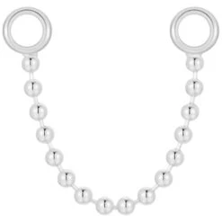 Beaded Chain Attachment In Gold -Starfire – Body Jewelry 42958 EmberBodyJewelryBeadedChainAttachmentinGoldSingleWhiteGoldVENDORPHOTO