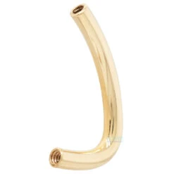 Gold Threaded J-Curve Barbell Shaft -Starfire – Body Jewelry 42963 BodyVision BVLAGoldThreadedJ CurveBarbellShaftSingleYellowGold1