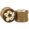 Magnolia Wood Inlay Plugs -Starfire – Body Jewelry 42965 OmericaOrganicMagnoliaWoodInlayPlugsSingleVENDORPHOTO