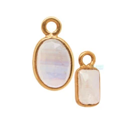 Moonstone Charm In Gold