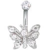 "Lucky 7 Butterfly" Navel Curve In Gold With White CZ's -Starfire – Body Jewelry 43197 BodyVision BVLALucky7ButterflyNavelCurveinGoldwithWhiteCZ ssingleWhiteGoldVENDORPHOTO c9344c43 4853 4eab ab7f 37d4028fccbf