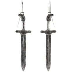 "Oathkeeper" Earrings -Starfire – Body Jewelry 43204 MayaJewelryOathkeeperEarringsSingleSilverVENDORPHOTO