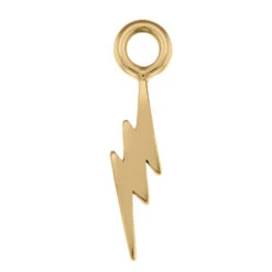 Thunderbolt Charm In Gold -Starfire – Body Jewelry 43268 QuetzalliJewelryThunderboltCharminGoldSingleFlatYellowGoldHighPolishVENDORPHOTO