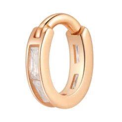 "Eternal" Hinge Ring / Clicker In Gold With White CZ's -Starfire – Body Jewelry 43307 EmberBodyJewelryEternalHingeRingClickerinGoldwithWhiteCZ sSingleRoseGoldVENDORPHOTO