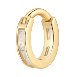 "Eternal" Hinge Ring / Clicker In Gold With White CZ's -Starfire – Body Jewelry 43307 EmberBodyJewelryEternalHingeRingClickerinGoldwithWhiteCZ sSingleYellowGoldVENDORPHOTO