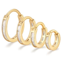 "Eternal" Hinge Ring / Clicker In Gold With White CZ's -Starfire – Body Jewelry 43307 EmberBodyJewelryEternalHingeRingClickerinGoldwithWhiteCZ ssizerunVENDORPHOTO