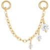 "Novella" Chain Attachment In Gold With White CZ's 1 "Novella" Chain Attachment In Gold With White CZ's -Starfire – Body Jewelry 43308 EmberBodyJewelryNovellaChainAttachmentinGoldwithWhiteCZ sSingleYellowGoldRightVENDORPHOTO