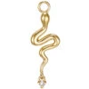 "Coco" Snake Charm In Gold With Gemstone -Starfire – Body Jewelry 43311 ModernMoodCocoSnakeCharminGoldwithGemstoneSingleYellowGoldWhiteDiamondVENDORPHOTO