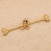 Skull & Crossbones Industrial Barbell - (14 Ga. 1 1/4") 2 Skull & Crossbones Industrial Barbell - (14 Ga. 1 1/4") -Starfire – Body Jewelry 49999 BodyVision BVLASkull CrossbonesIndustrialBarbell 14ga.11.4Single1