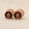Double-Flared Wood Plugs - Buddha (0 Ga.)