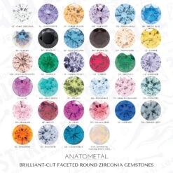 Threadless: Princess-Cut Brilliant-Cut Gems Side-Set Nipple Barbell In Prong's - 1/2" - Single -Starfire – Body Jewelry Anatometal Starfire Brilliant CutFacetedRoundZirconiaGemChart 1025851c facb 4c38 bd2b e1bf46d0f1f7