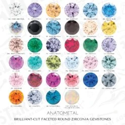 Gemmed Eyelets With Brilliant-Cut Gems - Ruby -Starfire – Body Jewelry Anatometal Starfire Brilliant Cut Faceted Round Zirconia Gem Chart 75c6a612 580b 4048 8358 db3e9b40d335