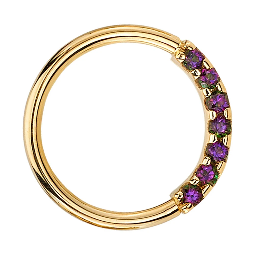 "Blaze 7" Seam Ring In Gold With Mystic Topaz - Image 2