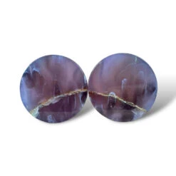Stone Plugs - Purple Chalcedony -Starfire – Body Jewelry GritLapidary StonePlugs PurpleChalcedony2VENDORPHOTO