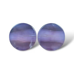 Stone Plugs - Purple Chalcedony -Starfire – Body Jewelry GritLapidary StonePlugs PurpleChalcedony3VENDORPHOTO