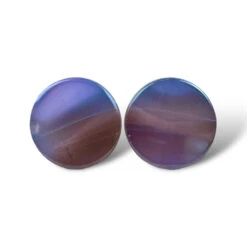 Stone Plugs - Purple Chalcedony -Starfire – Body Jewelry GritLapidary StonePlugs PurpleChalcedony4VENDORPHOTO