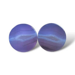 Stone Plugs - Purple Chalcedony -Starfire – Body Jewelry GritLapidary StonePlugs PurpleChalcedonyVENDORPHOTO