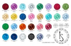 "Dione" Clicker #36 With Princess-Cut & Round Faceted Gems - 5/16" Post (longer) - Custom Color Combos -Starfire – Body Jewelry IS CZ Gem Chart 1 877c611f e481 4f36 ac6e f7df18f60794