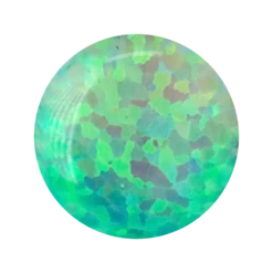 'Tres Jolie' Round Opal Navel Curve -Starfire – Body Jewelry LeroiRoundOpalOP11 GreenOpalSwatch