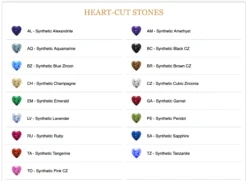 Threadless: Heart-Cut Brilliant-Cut Gem Side-Set Industrial Barbell In White Gold -Starfire – Body Jewelry XX A Heart Cut Brilliant Gem Chart e2879607 1c12 41bf a3d0 2c5da91d2f0f