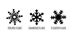 Round Flake Snowflake Wood Plugs -Starfire – Body Jewelry oo MVLg Snowflake Graphic 01